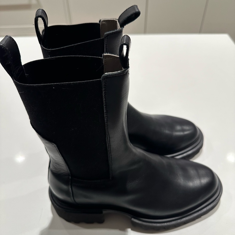 Worn once!!  All Saints tall boots.